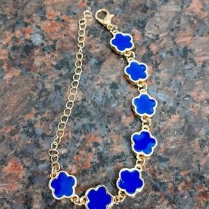 7 Stone Clover Necklace / Anklet...NEW